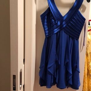 BCBG blue fit & flare dress